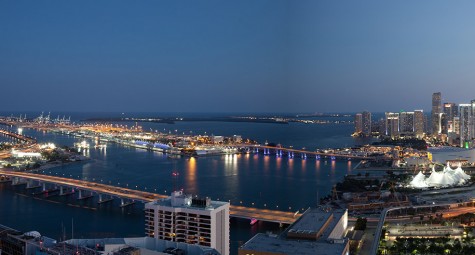 Beach to city panorama